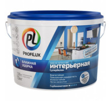 "Profilux" ВД краска PL- 10L латекс. интерьерная влагостойкая супербелая 1,4кг