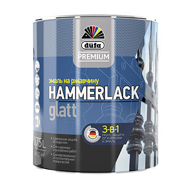 HAMMERLACK на ржавчину гладкая база1 750мл "DufaPremium" Эмаль 